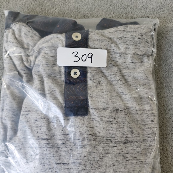 Arizona Jean's Men's Long Sleeve Shirt Size Large Pullover Gray Blue - Picture 8 of 8